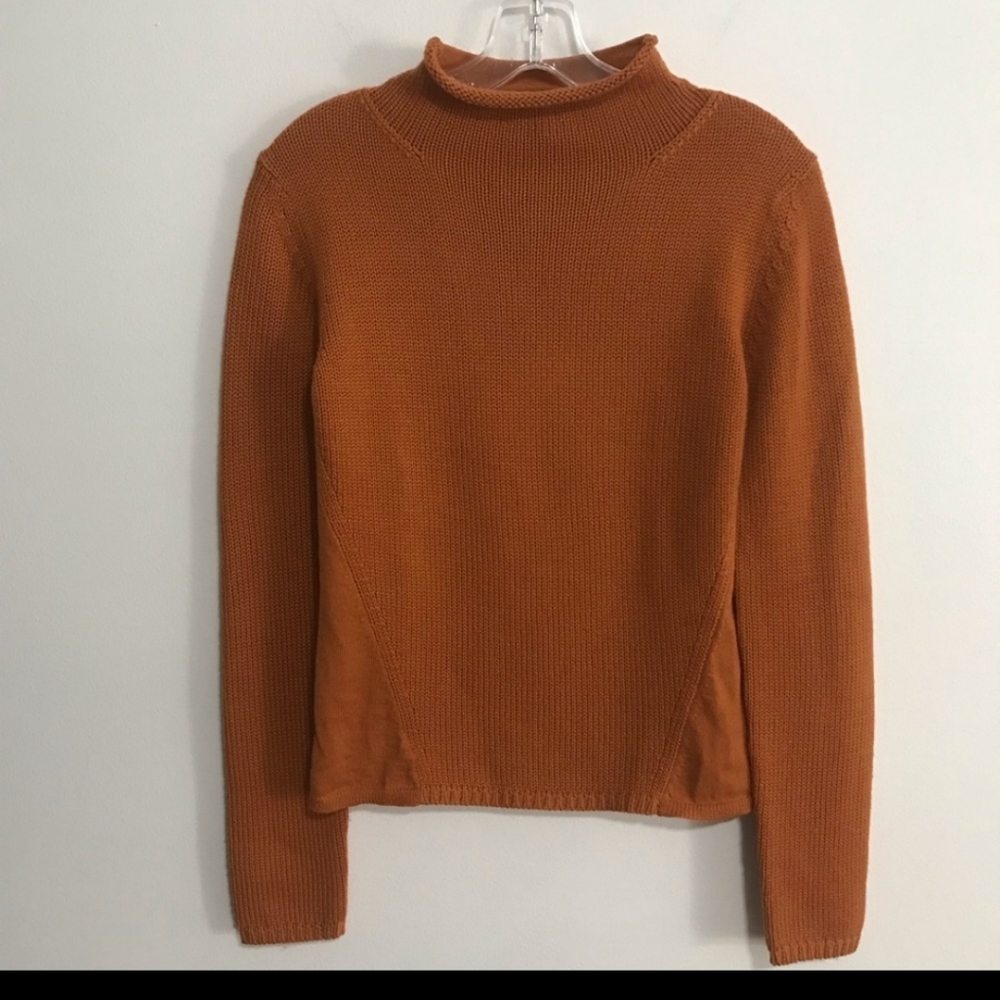Kenneth Cole Burnt Orange 100% Merino Wool Sweater